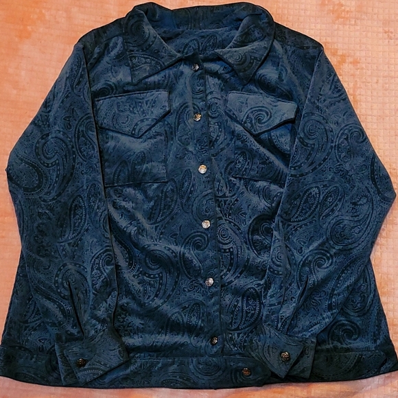 Jackets & Blazers - Paisley print/corduroy/retro shirt
